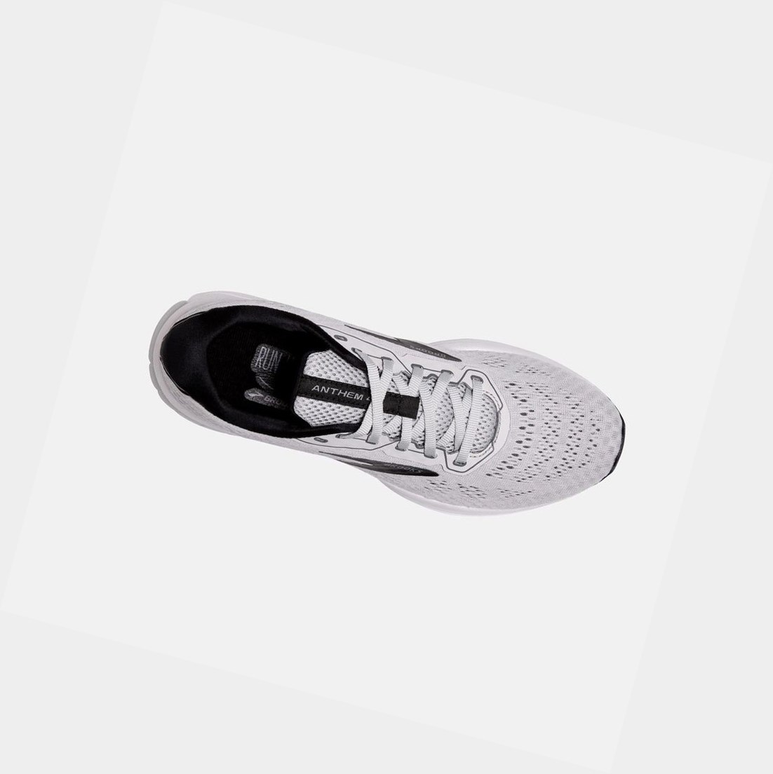 Scarpe Running Strada Uomo Brooks Anthem 4 Grigie Nere Bianche | FIPCMG-940