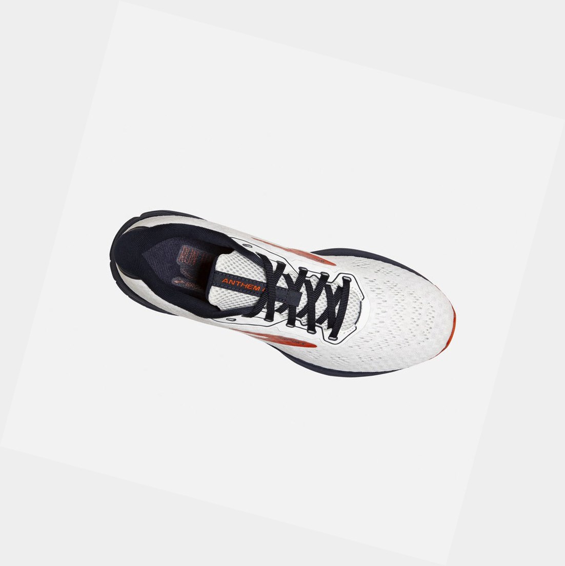Scarpe Running Strada Uomo Brooks Anthem 4 Bianche Blu Marino Rosse | LKJIAP-513