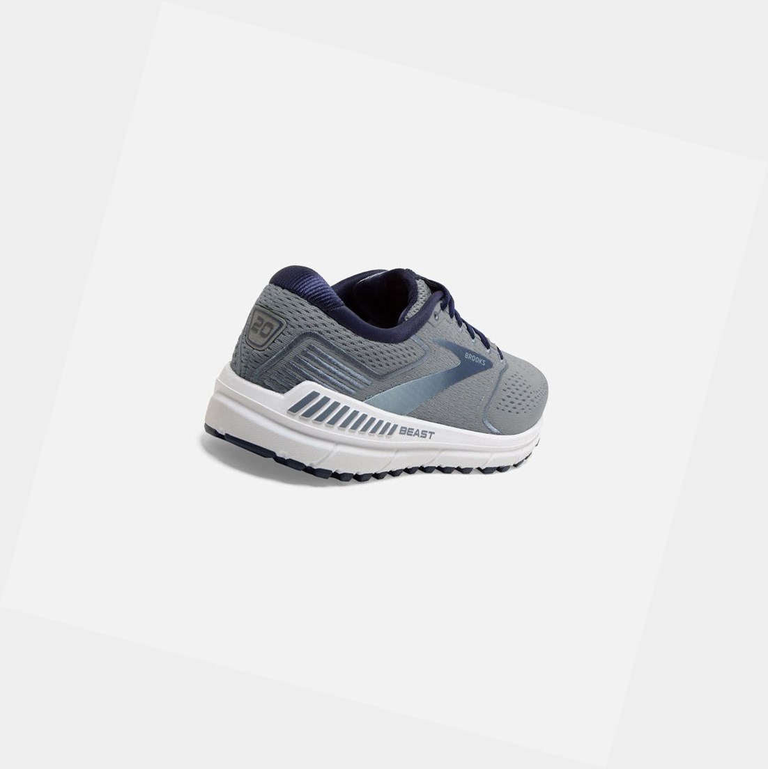 Scarpe Running Strada Uomo Brooks Beast '20 Blu Grigie | QMWURN-629