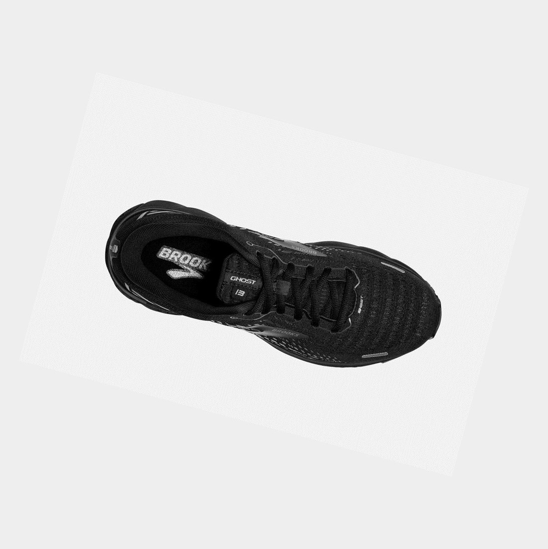 Scarpe Running Strada Uomo Brooks Ghost 13 Nere Nere | EYLXPR-127