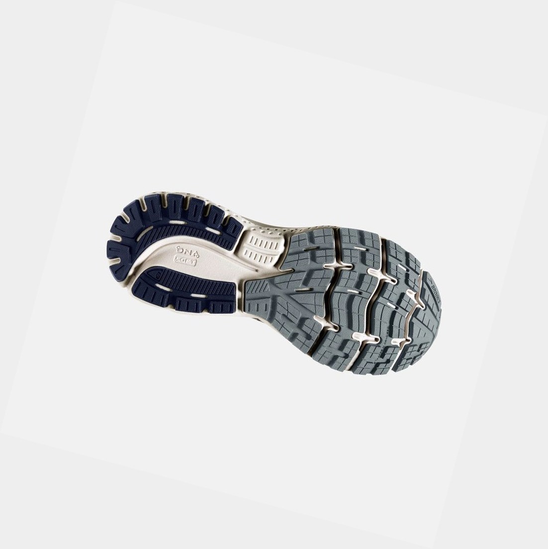 Scarpe Running Strada Uomo Brooks Ghost 13 Grigie Oro | FLCEDM-029