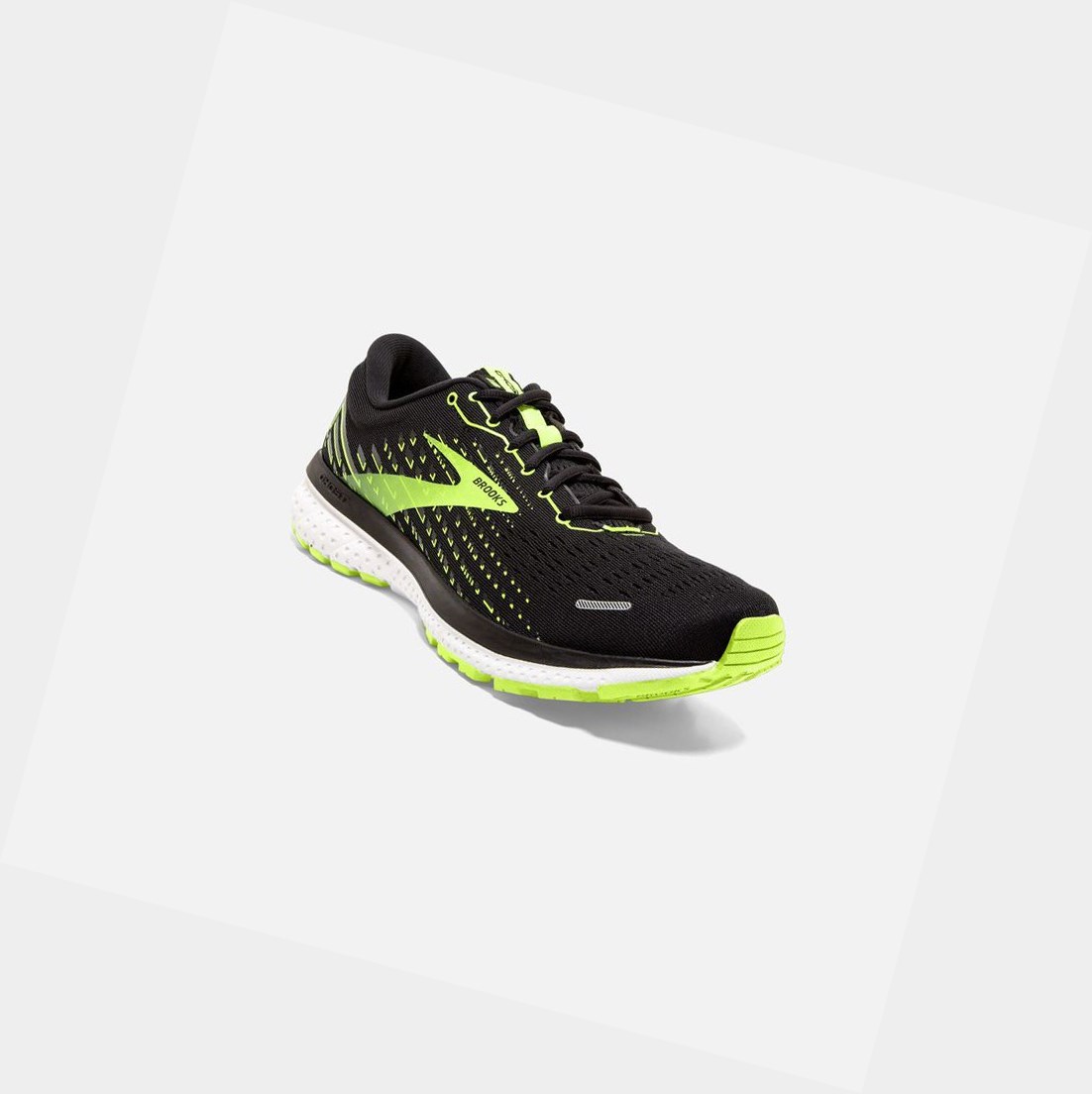Scarpe Running Strada Uomo Brooks Ghost 13 Nere Bianche | HOARGC-324