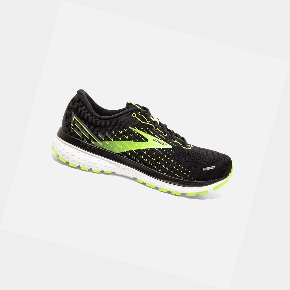 Scarpe Running Strada Uomo Brooks Ghost 13 Nere Bianche | HOARGC-324