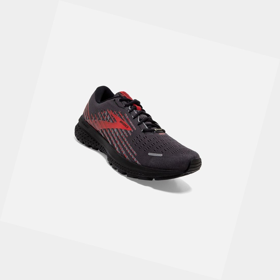 Scarpe Running Strada Uomo Brooks Ghost 13 GTX Nere Rosse | JOZTNV-742