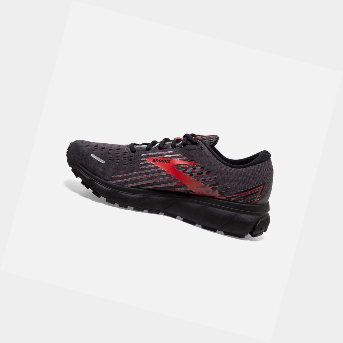 Scarpe Running Strada Uomo Brooks Ghost 13 GTX Nere Rosse | JOZTNV-742