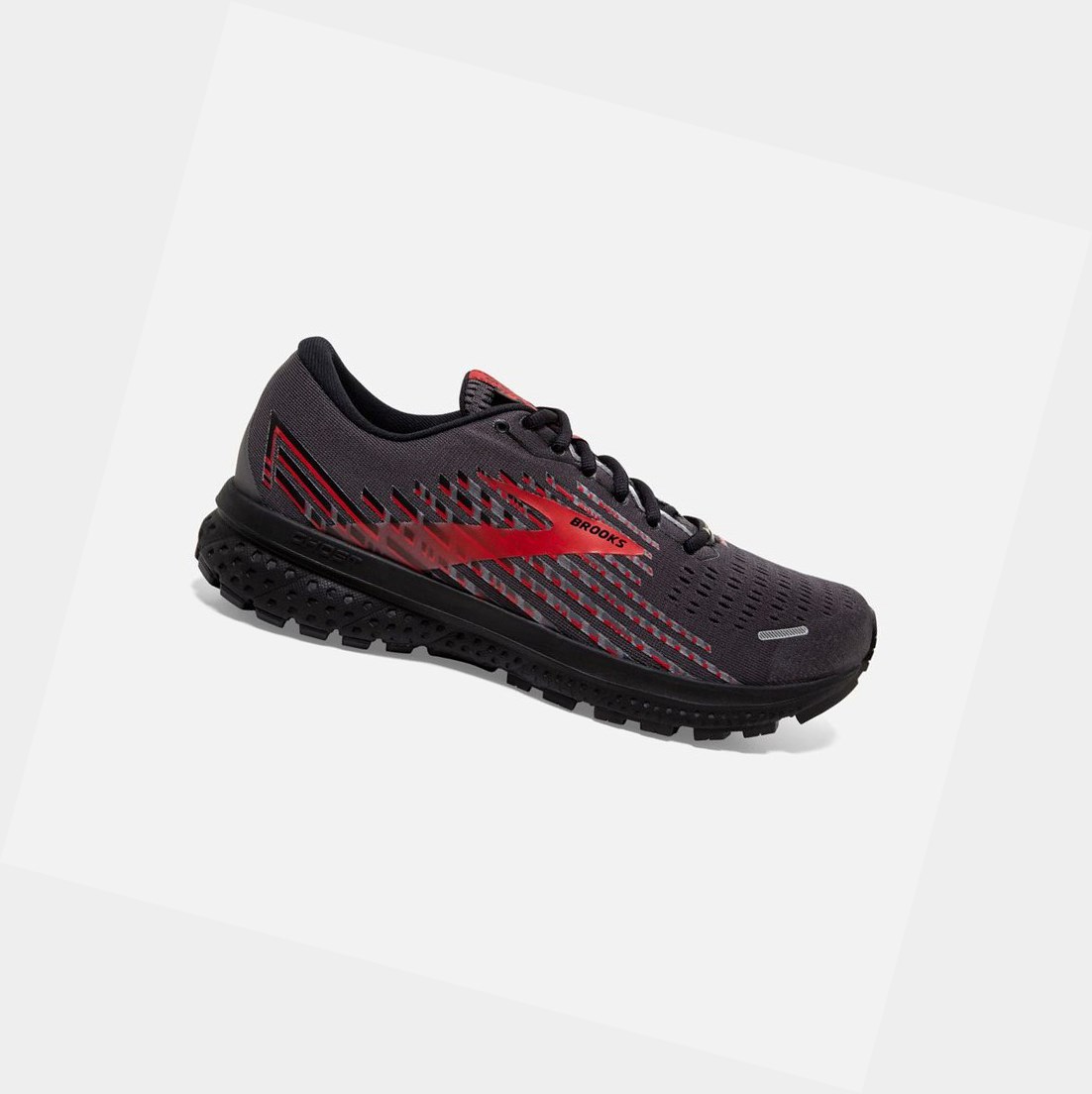 Scarpe Running Strada Uomo Brooks Ghost 13 GTX Nere Rosse | JOZTNV-742