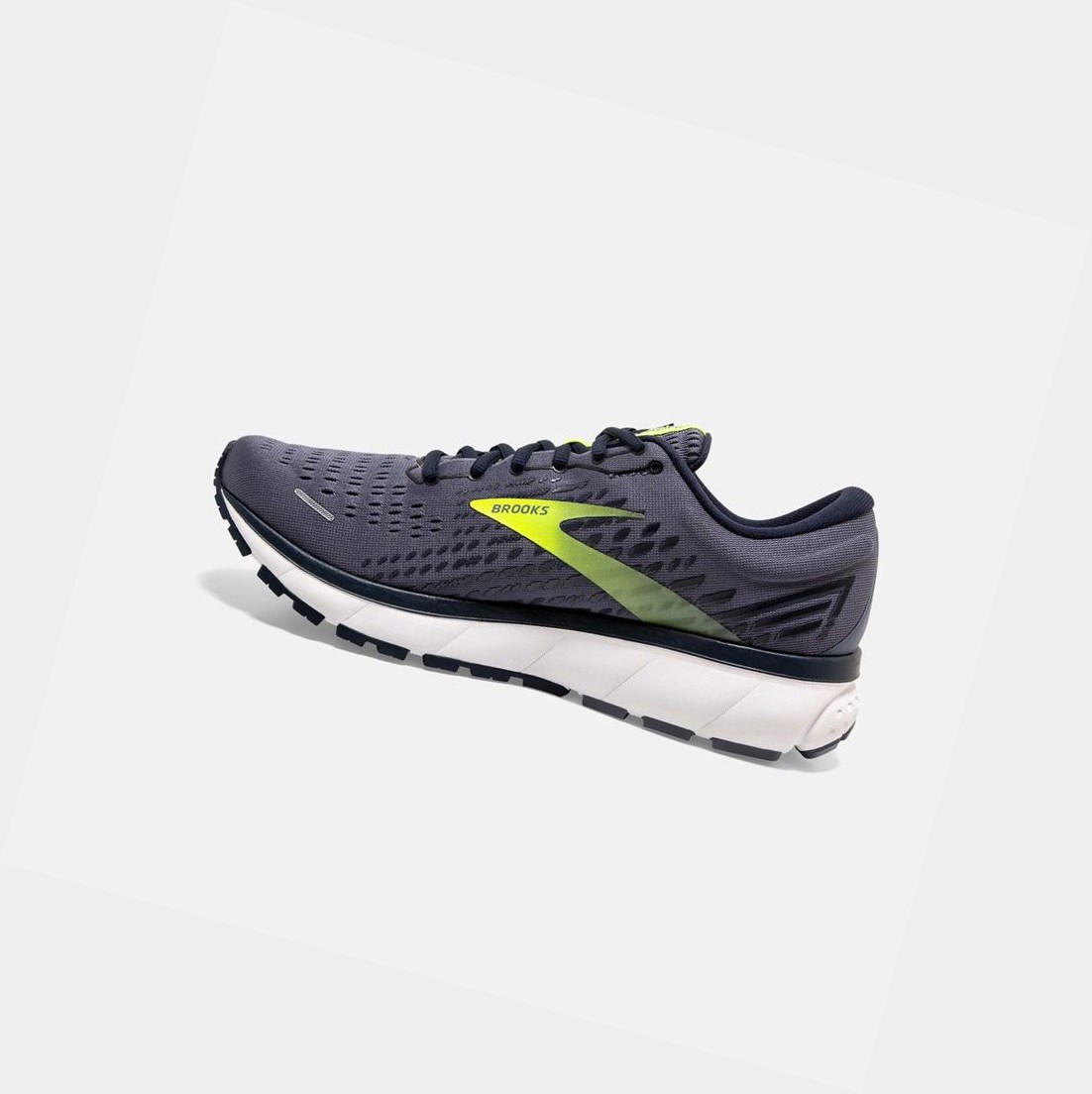 Scarpe Running Strada Uomo Brooks Ghost 13 Grigie Blu Marino | LDWUIF-320
