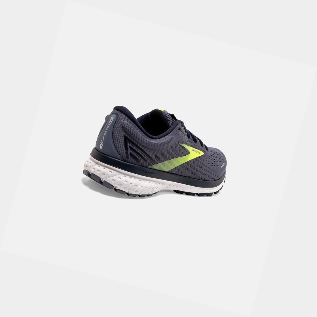 Scarpe Running Strada Uomo Brooks Ghost 13 Grigie Blu Marino | LDWUIF-320