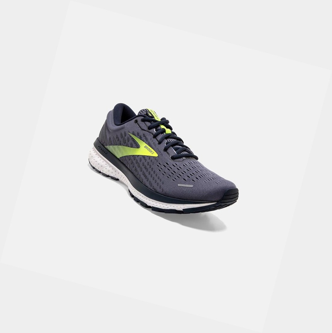 Scarpe Running Strada Uomo Brooks Ghost 13 Grigie Blu Marino | LDWUIF-320