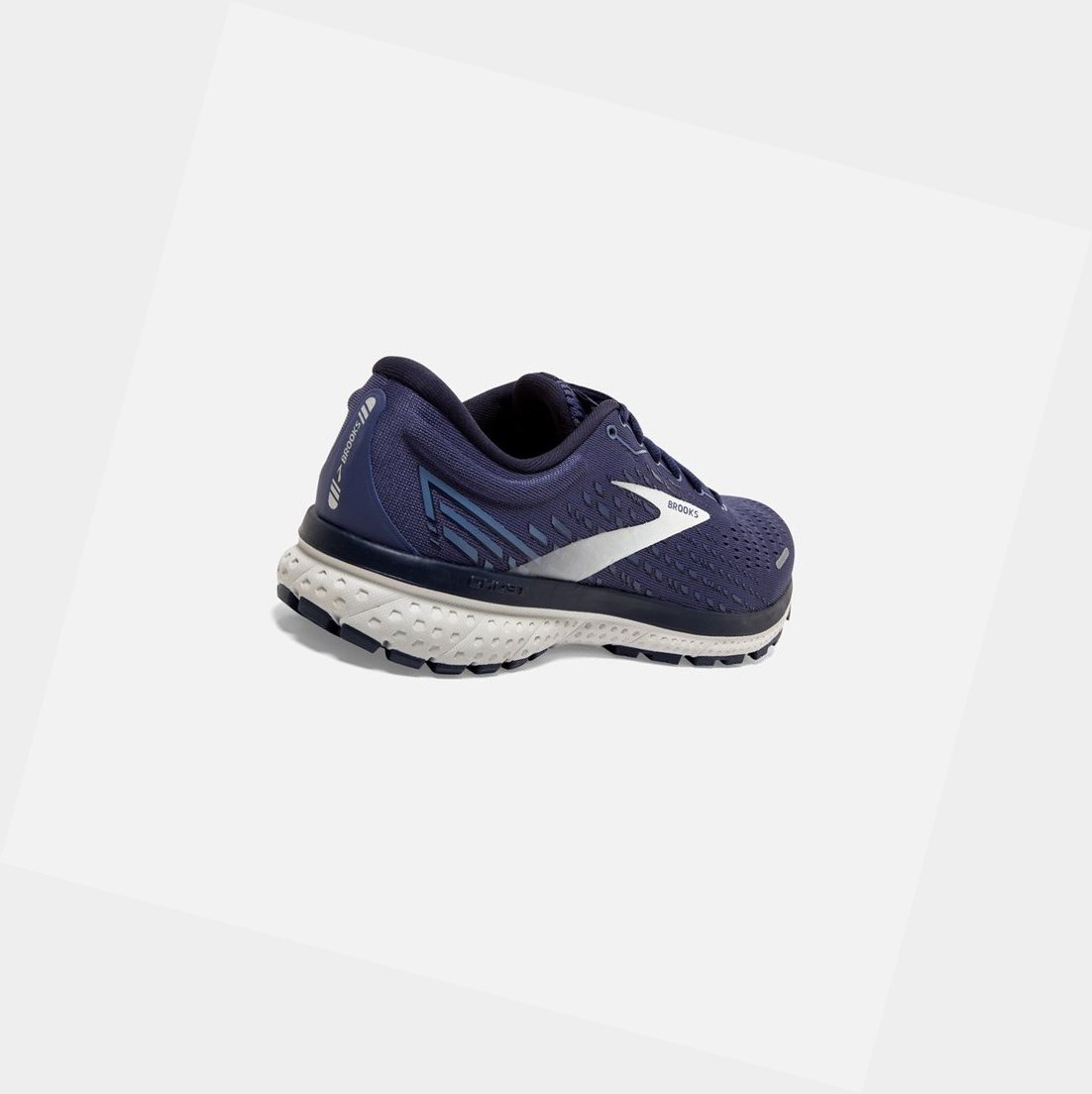 Scarpe Running Strada Uomo Brooks Ghost 13 Corallo Grigie Blu Marino | NLFGMD-985