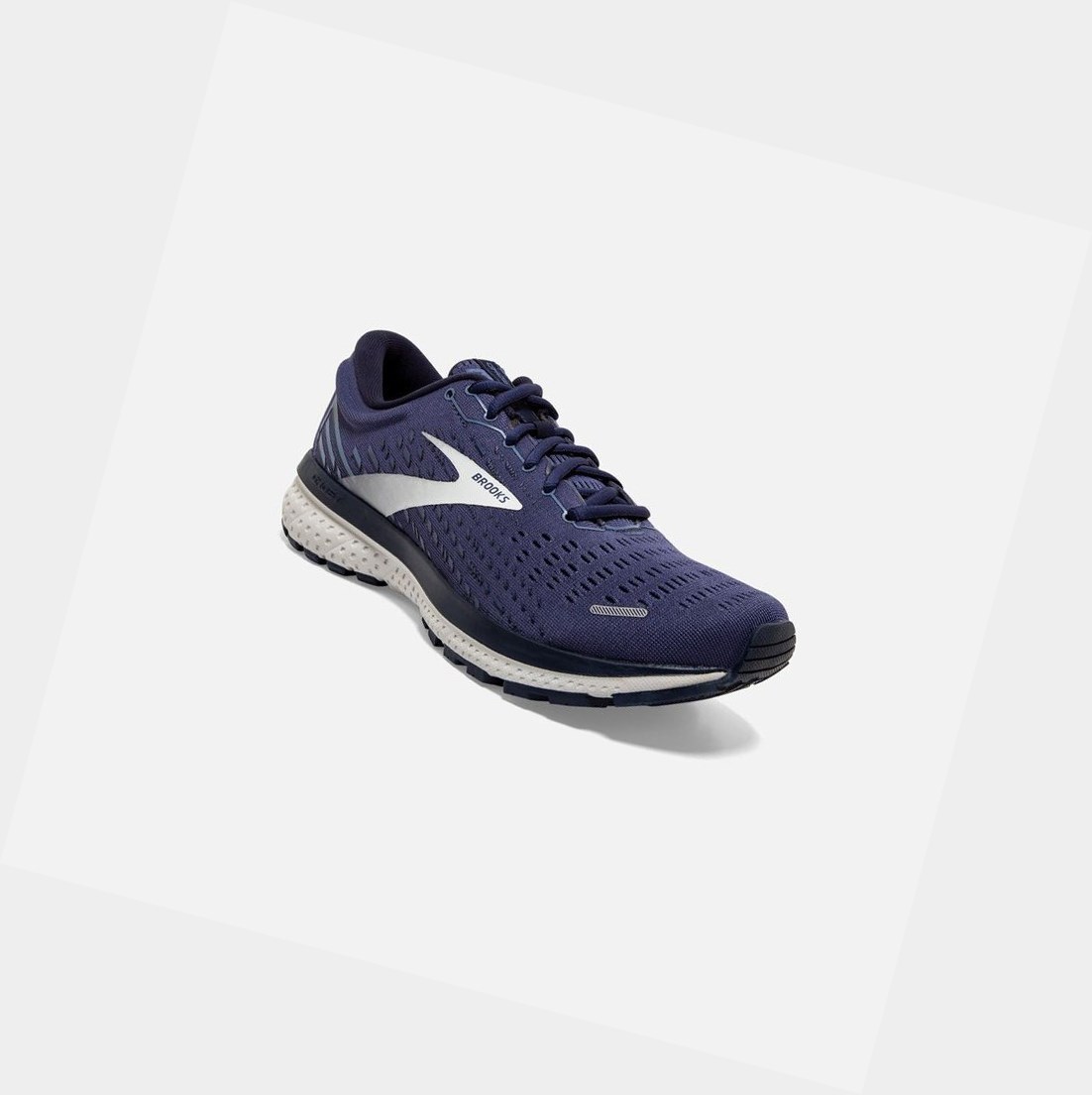 Scarpe Running Strada Uomo Brooks Ghost 13 Corallo Grigie Blu Marino | NLFGMD-985