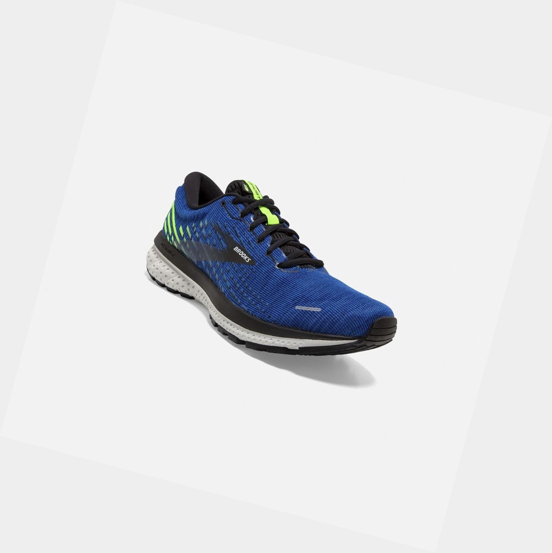 Scarpe Running Strada Uomo Brooks Ghost 13 Blu Nere Verdi | RCPFYT-608