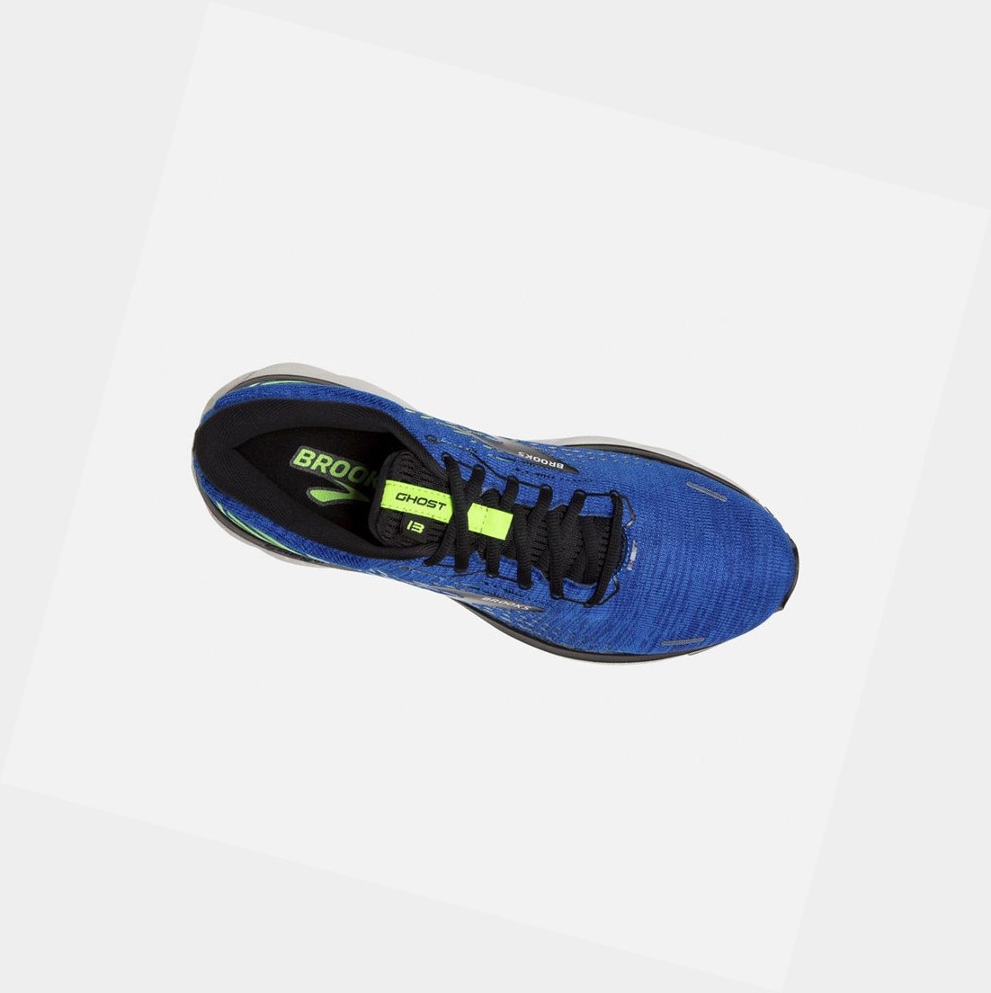 Scarpe Running Strada Uomo Brooks Ghost 13 Blu Nere Verdi | RCPFYT-608