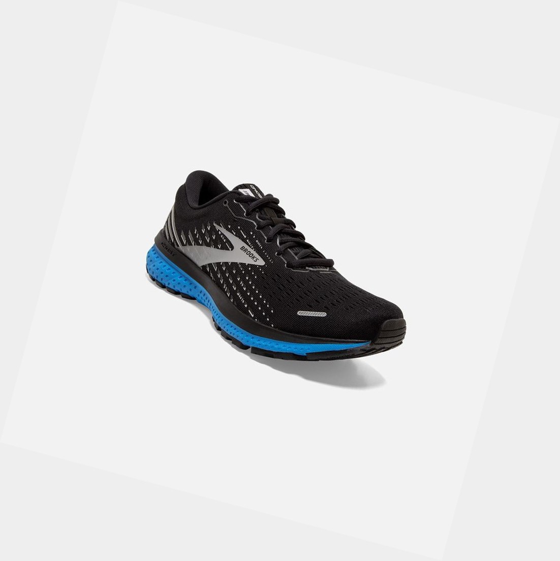 Scarpe Running Strada Uomo Brooks Ghost 13 Nere Grigie Blu | TQORXY-560