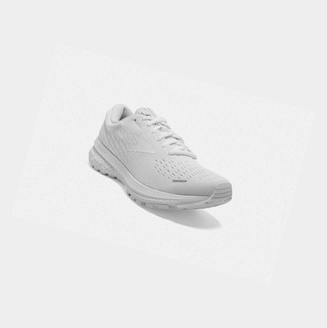 Scarpe Running Strada Uomo Brooks Ghost 13 Bianche Bianche | VKCQOD-605