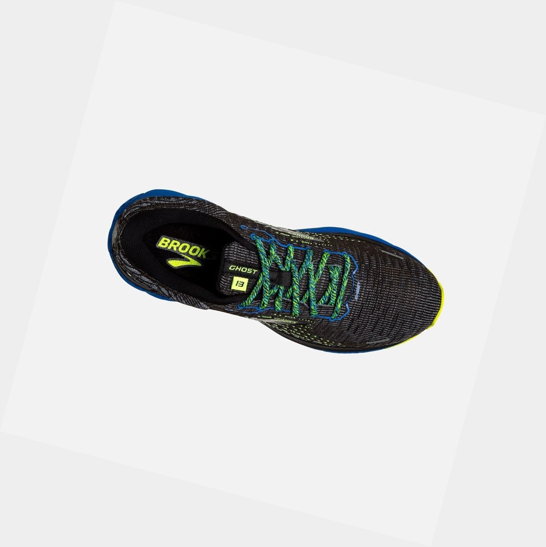 Scarpe Running Strada Uomo Brooks Ghost 13 Nere Blu | WJXTZU-306