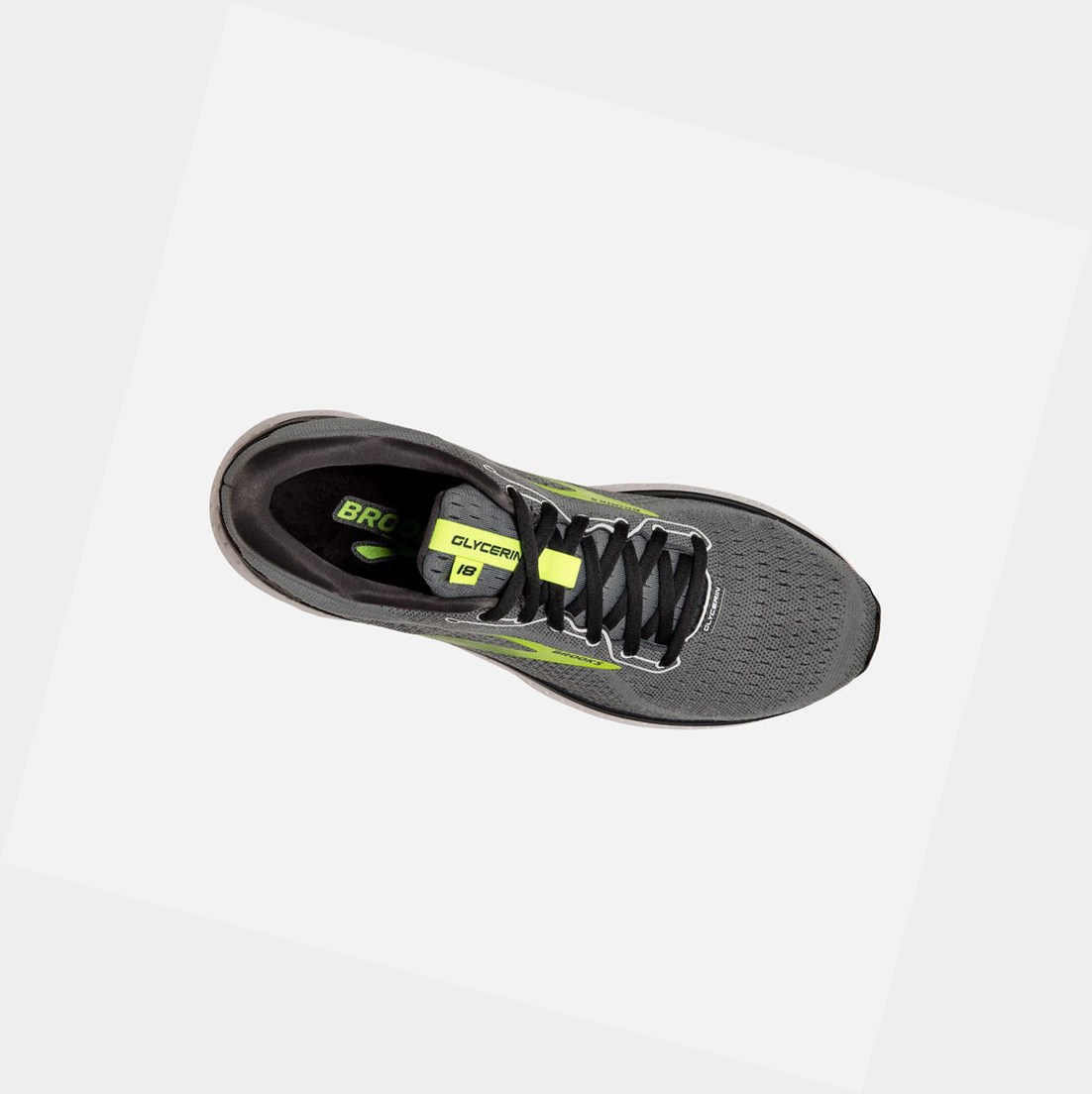 Scarpe Running Strada Uomo Brooks Glycerin 18 Grigie | EKBNAU-268