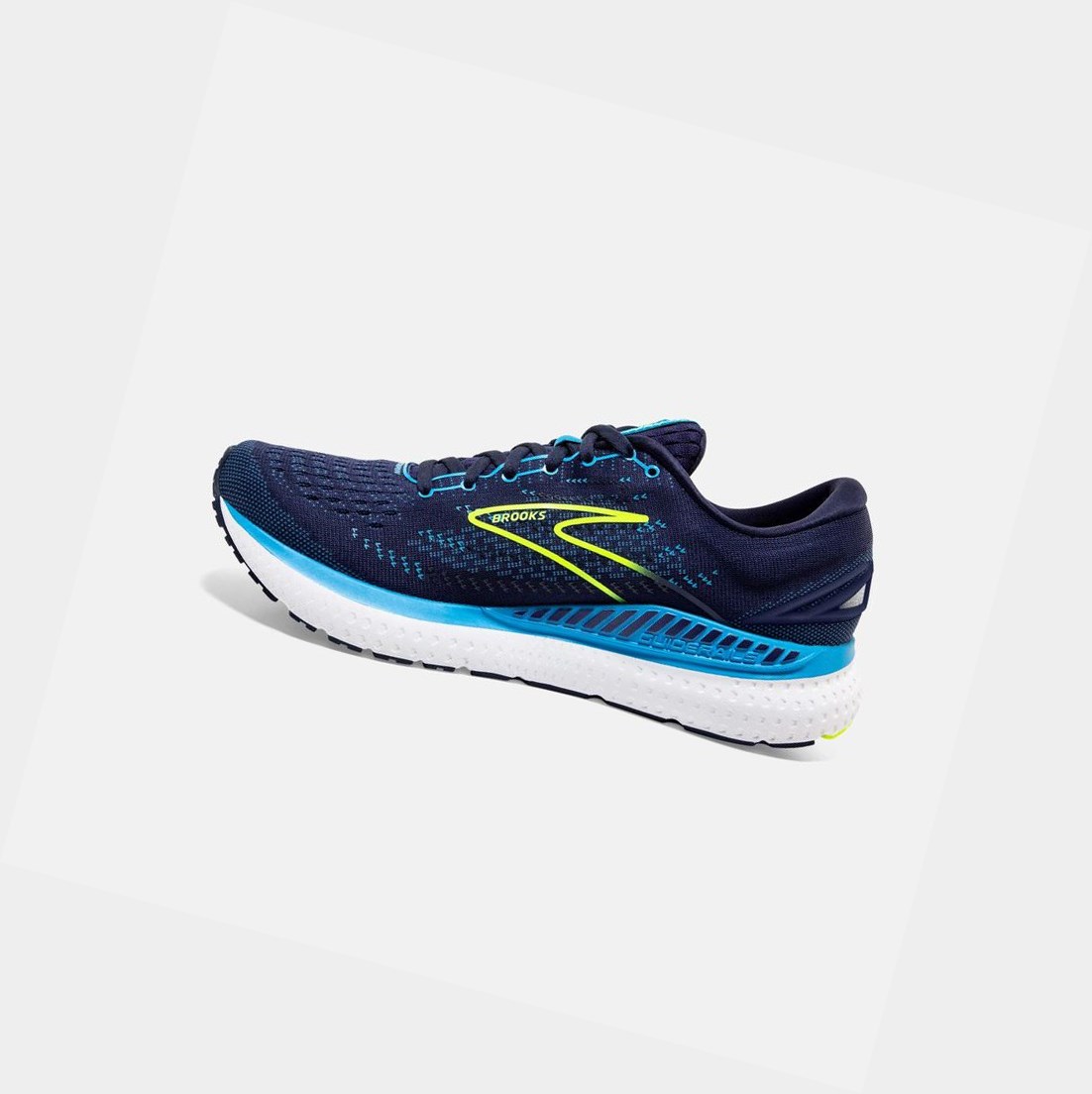 Scarpe Running Strada Uomo Brooks Glycerin GTS 19 Blu Marino Blu | LIVGNM-495