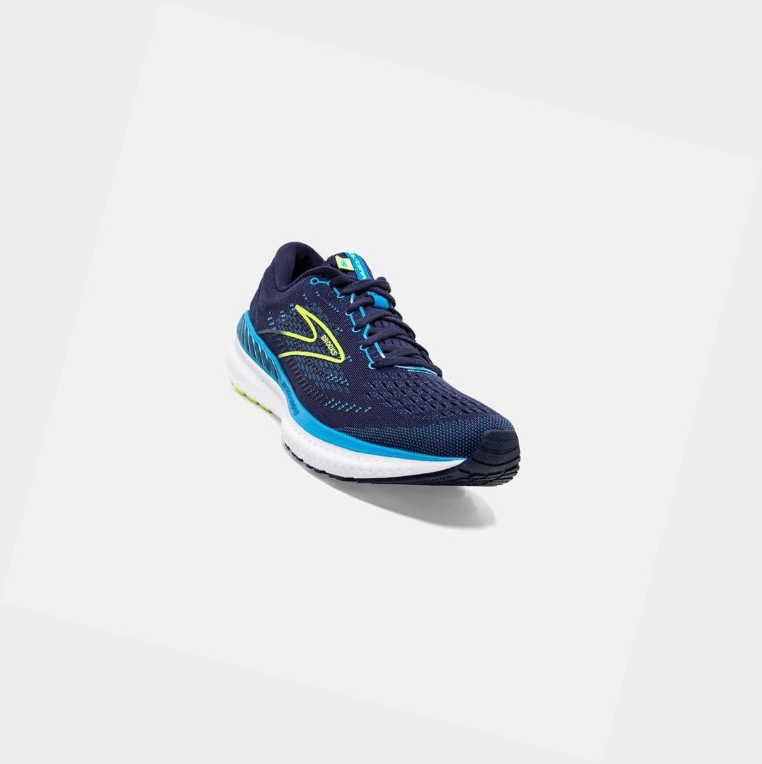 Scarpe Running Strada Uomo Brooks Glycerin GTS 19 Blu Marino Blu | LIVGNM-495