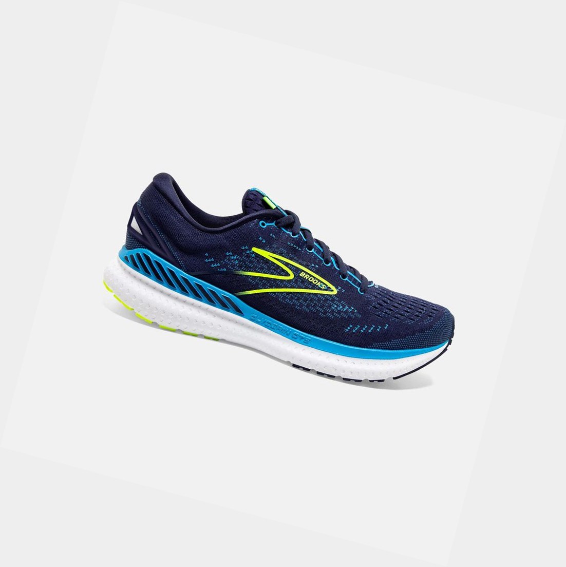 Scarpe Running Strada Uomo Brooks Glycerin GTS 19 Blu Marino Blu | LIVGNM-495