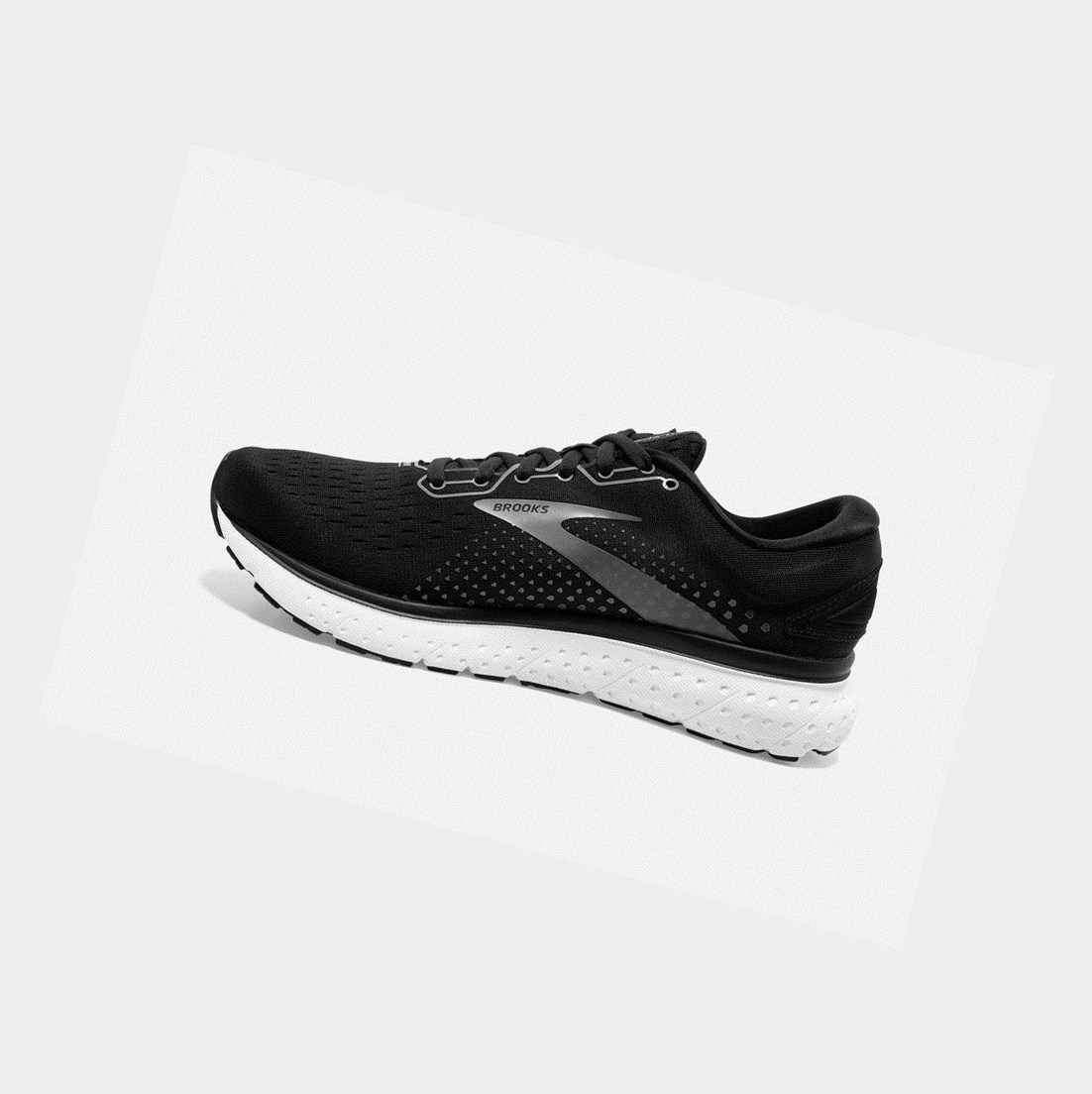 Scarpe Running Strada Uomo Brooks Glycerin 18 Nere Bianche | ODEFGN-702