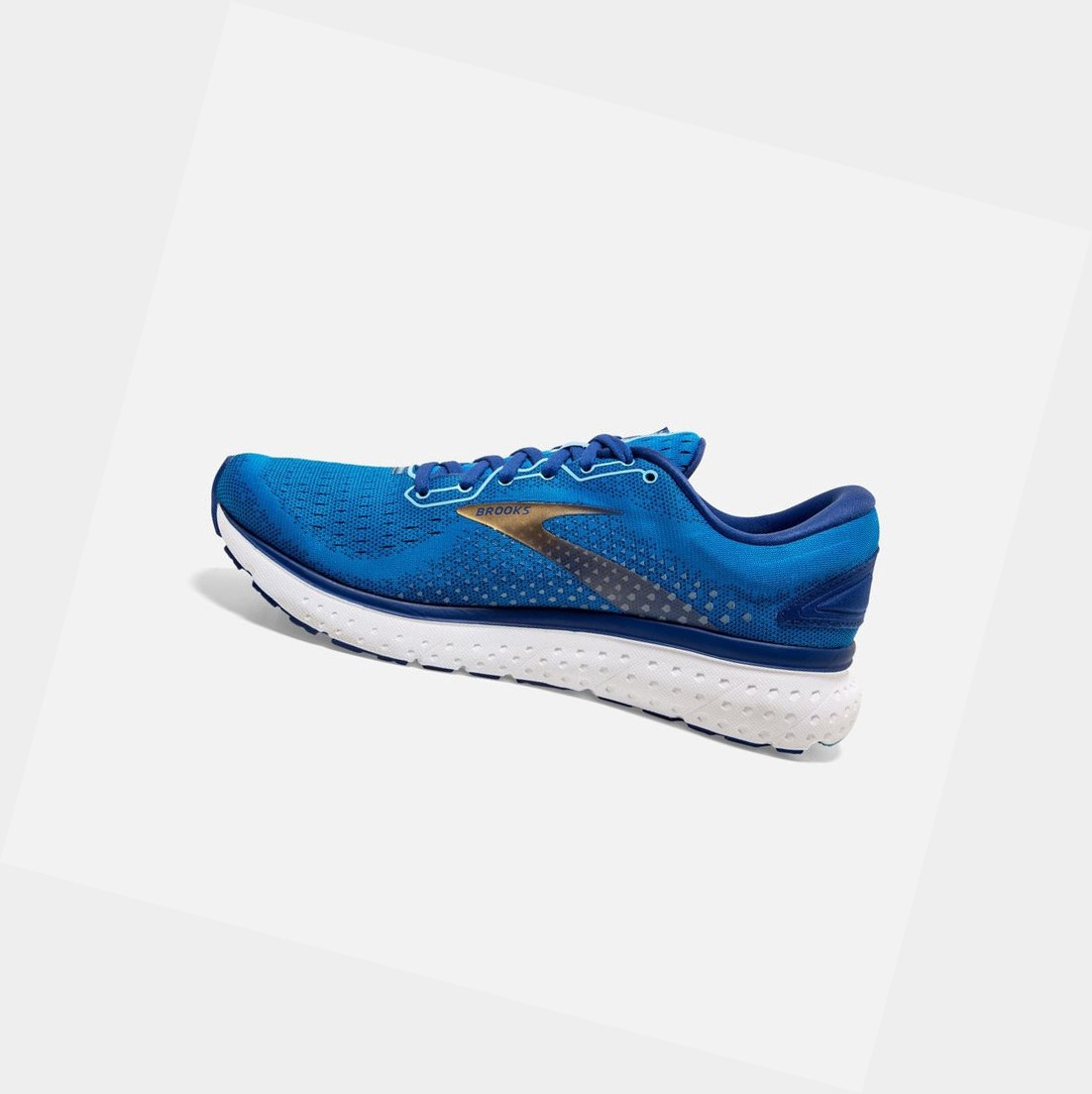 Scarpe Running Strada Uomo Brooks Glycerin 18 Blu Oro | QMKXIJ-861