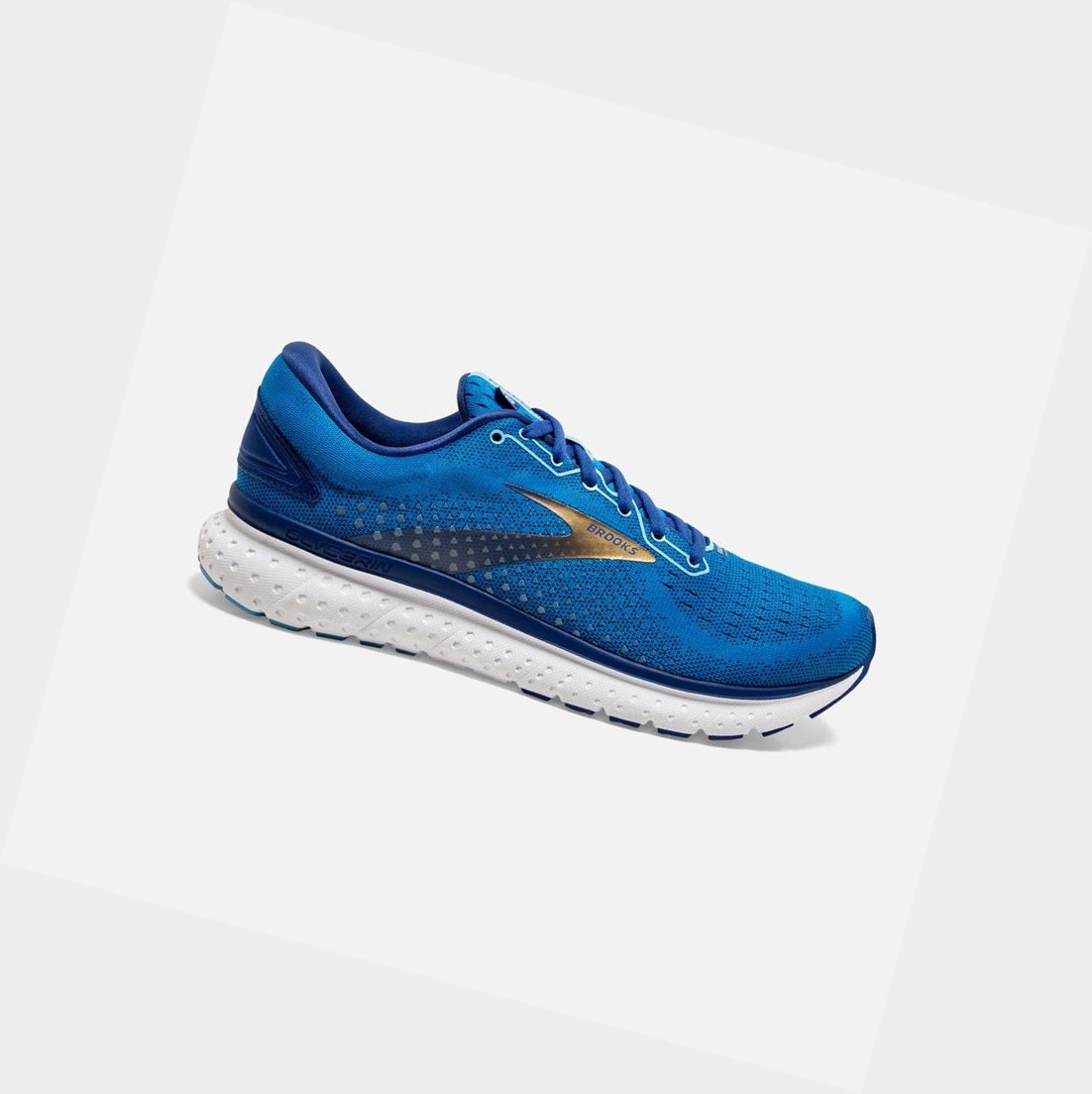 Scarpe Running Strada Uomo Brooks Glycerin 18 Blu Oro | QMKXIJ-861