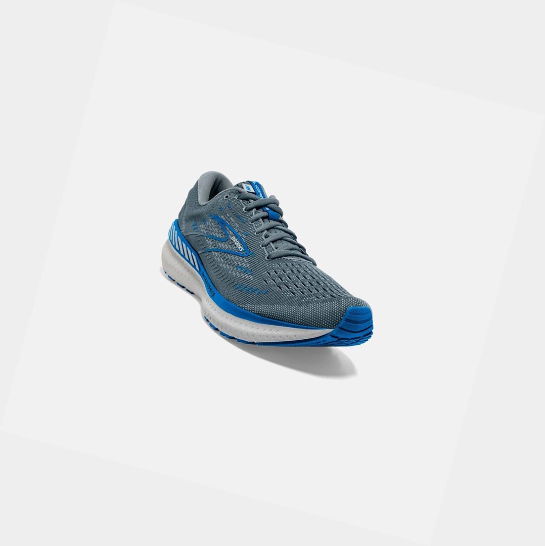 Scarpe Running Strada Uomo Brooks Glycerin GTS 19 Grigie Blu Scuro | RNAUHB-984