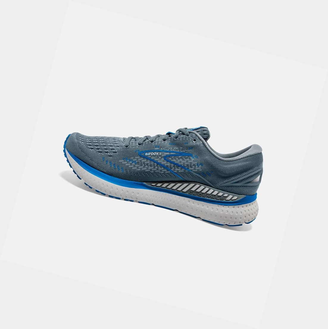 Scarpe Running Strada Uomo Brooks Glycerin GTS 19 Grigie Blu Scuro | RNAUHB-984