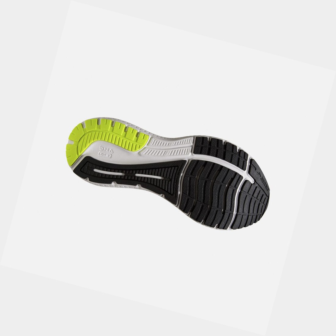 Scarpe Running Strada Uomo Brooks Glycerin GTS 19 Bianche Nere | SMVZOC-075