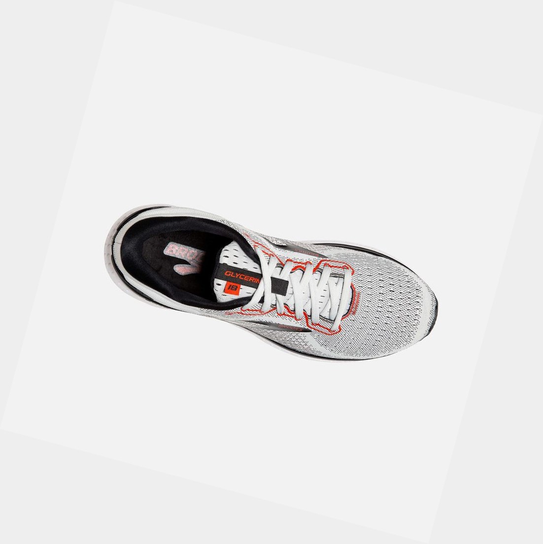 Scarpe Running Strada Uomo Brooks Glycerin 18 Grigie Nere Rosse | VZEDAL-263