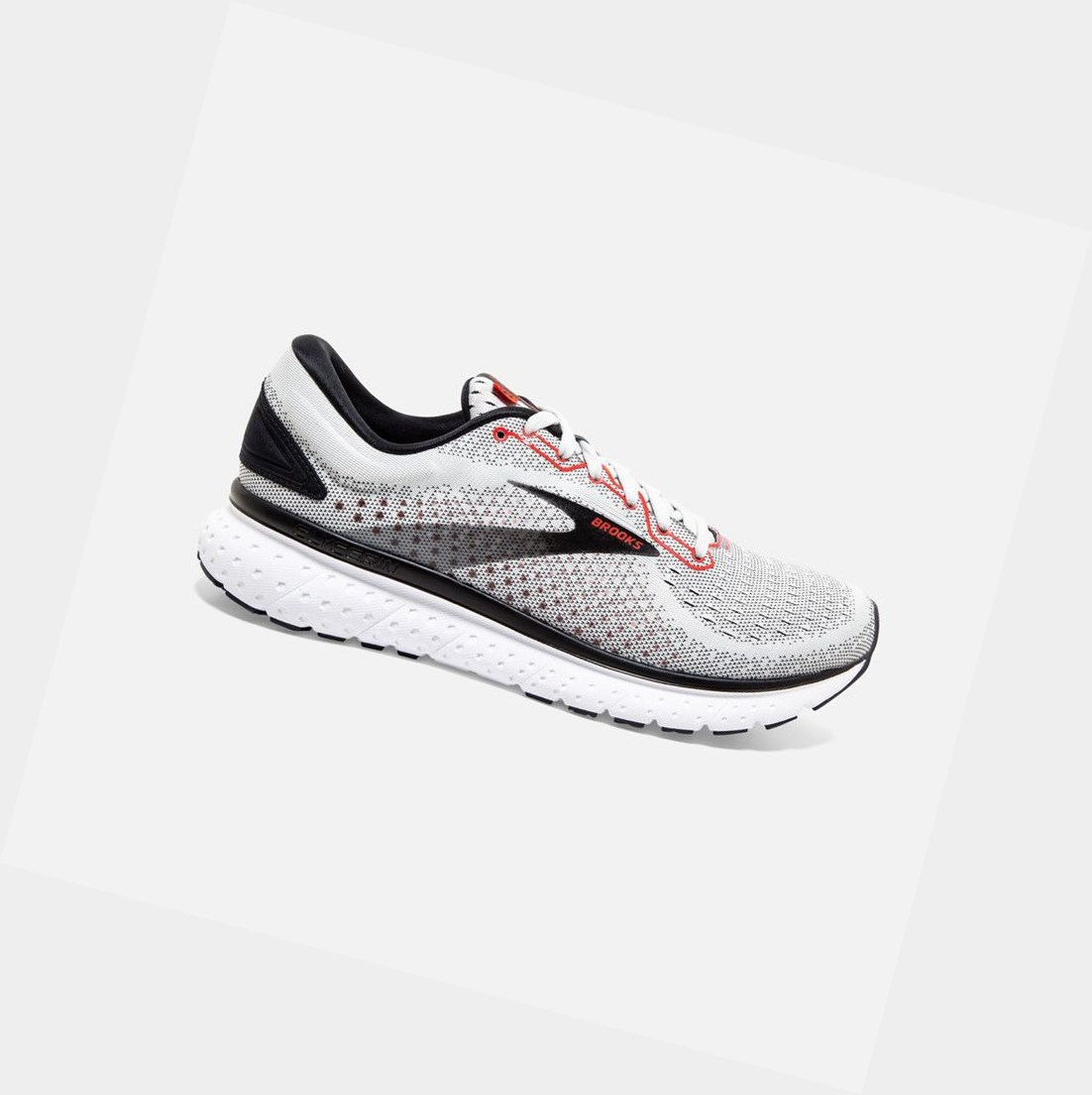 Scarpe Running Strada Uomo Brooks Glycerin 18 Grigie Nere Rosse | VZEDAL-263
