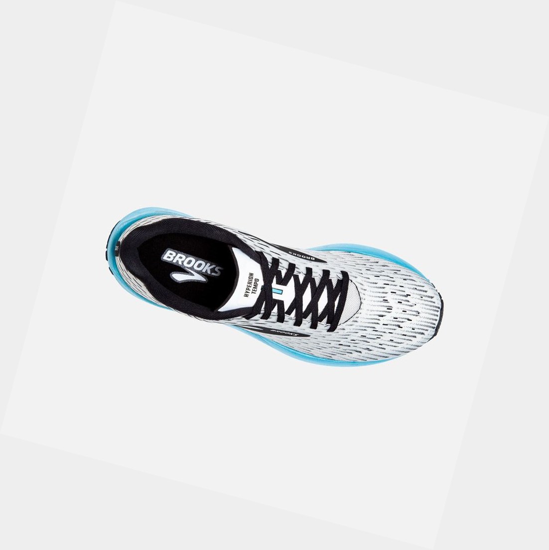 Scarpe Running Strada Uomo Brooks Hyperion Tempo Bianche Nere | KSZWUR-621