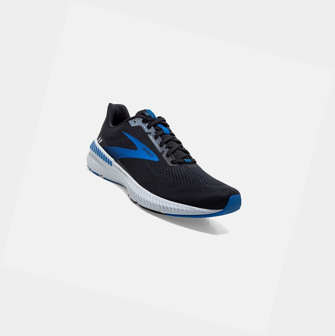 Scarpe Running Strada Uomo Brooks Launch GTS 8 Nere Grigie Blu | CKSXMG-847