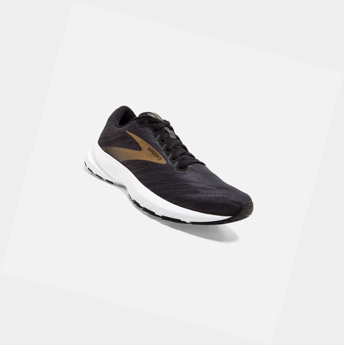 Scarpe Running Strada Uomo Brooks Launch 7 Nere Oro | FLBNGR-870