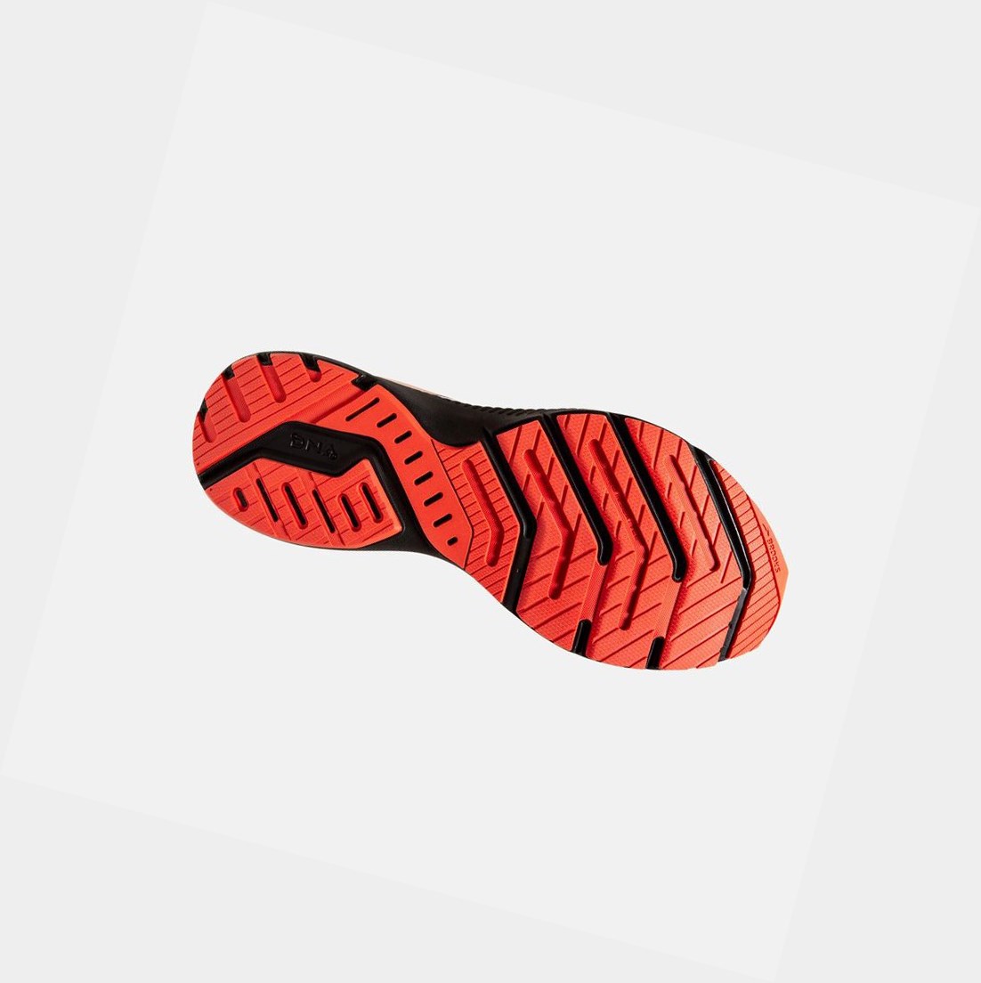 Scarpe Running Strada Uomo Brooks Launch 8 Bianche Nere Rosse | ICPELD-318