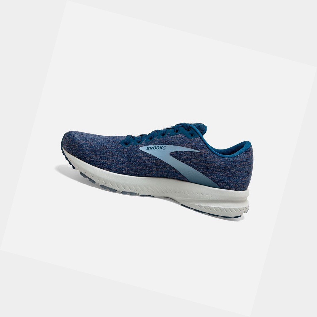 Scarpe Running Strada Uomo Brooks Launch 7 Blu Grigie | ISHNTB-349