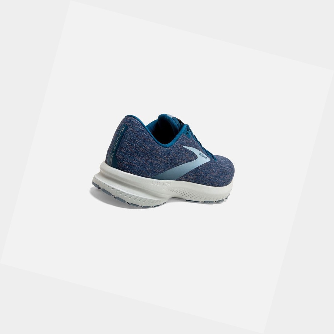 Scarpe Running Strada Uomo Brooks Launch 7 Blu Grigie | ISHNTB-349