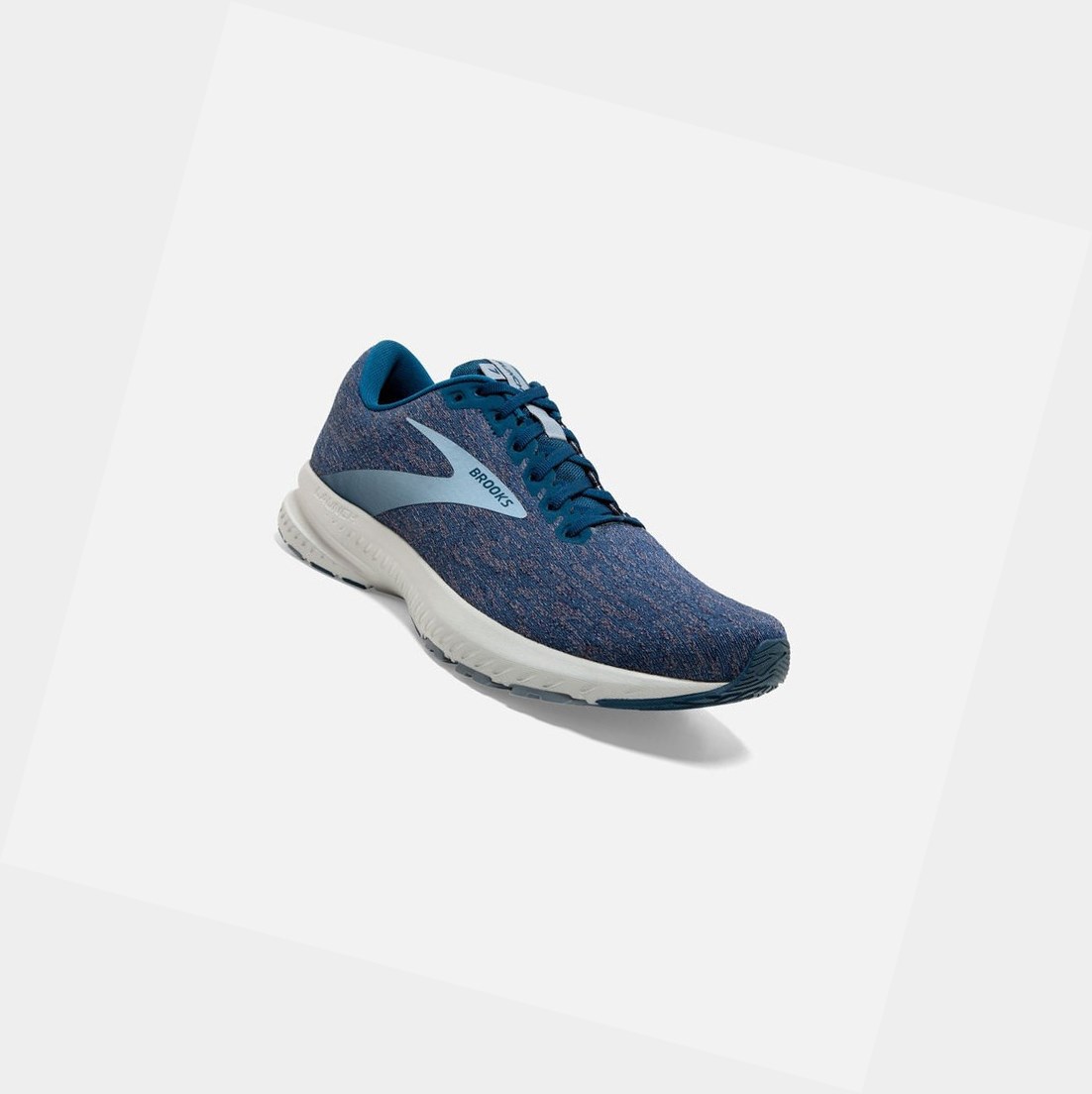 Scarpe Running Strada Uomo Brooks Launch 7 Blu Grigie | ISHNTB-349