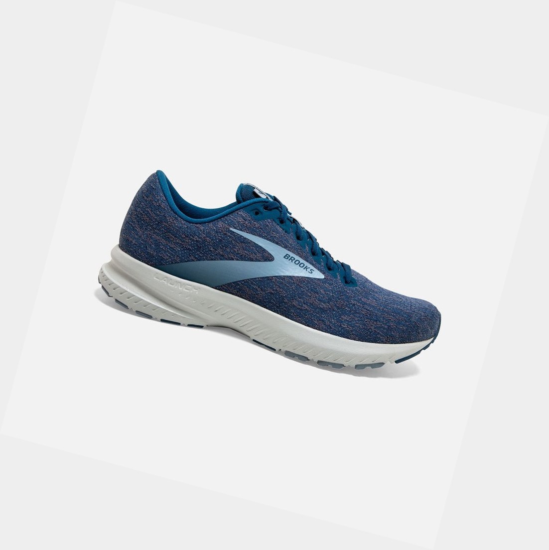 Scarpe Running Strada Uomo Brooks Launch 7 Blu Grigie | ISHNTB-349