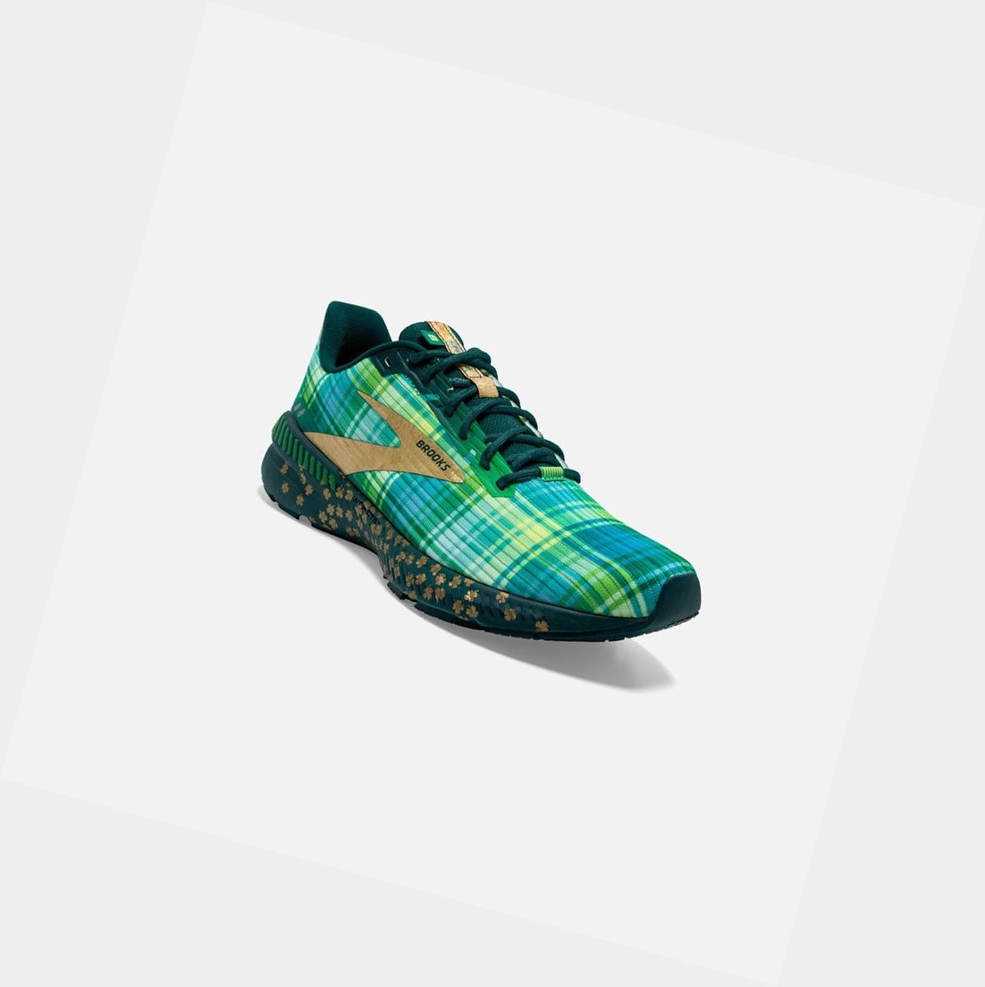 Scarpe Running Strada Uomo Brooks Launch GTS 8 Verdi Oro Corallo | QBJEMH-743