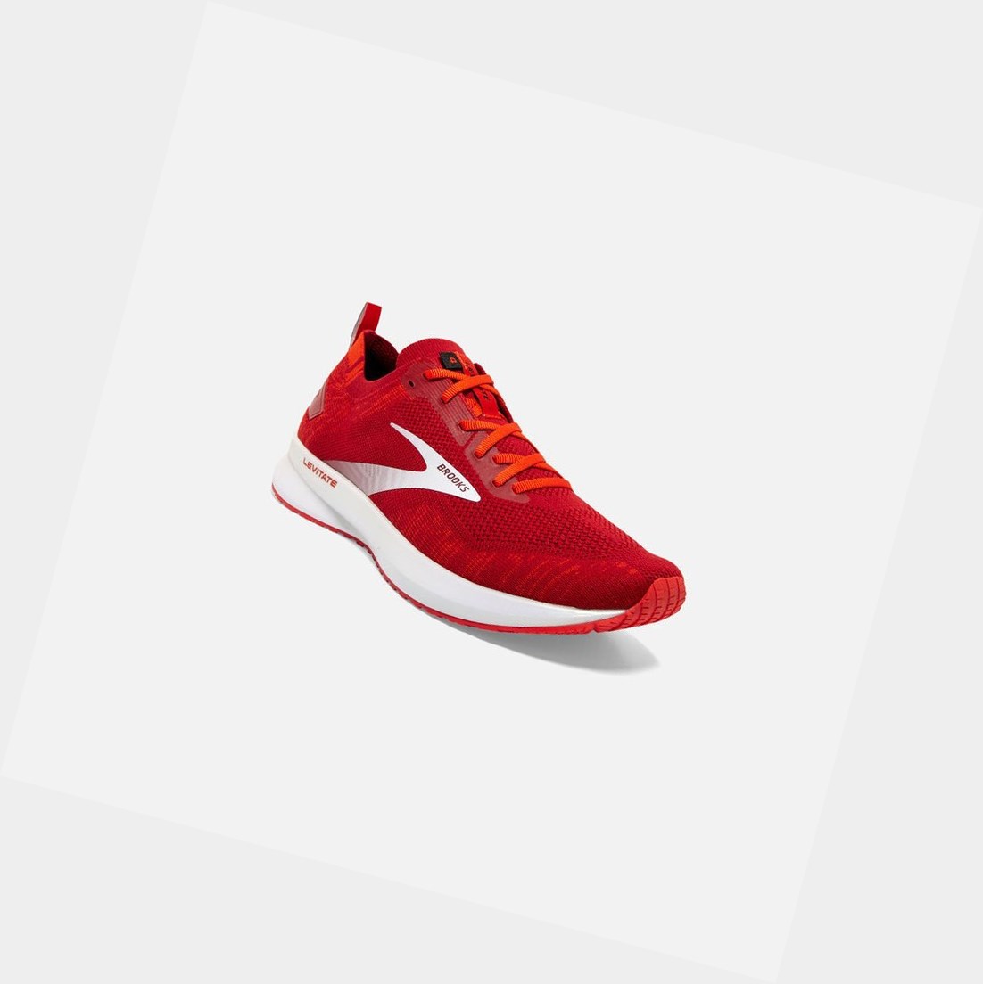 Scarpe Running Strada Uomo Brooks Levitate 4 Rosse Bianche | AETWBC-083