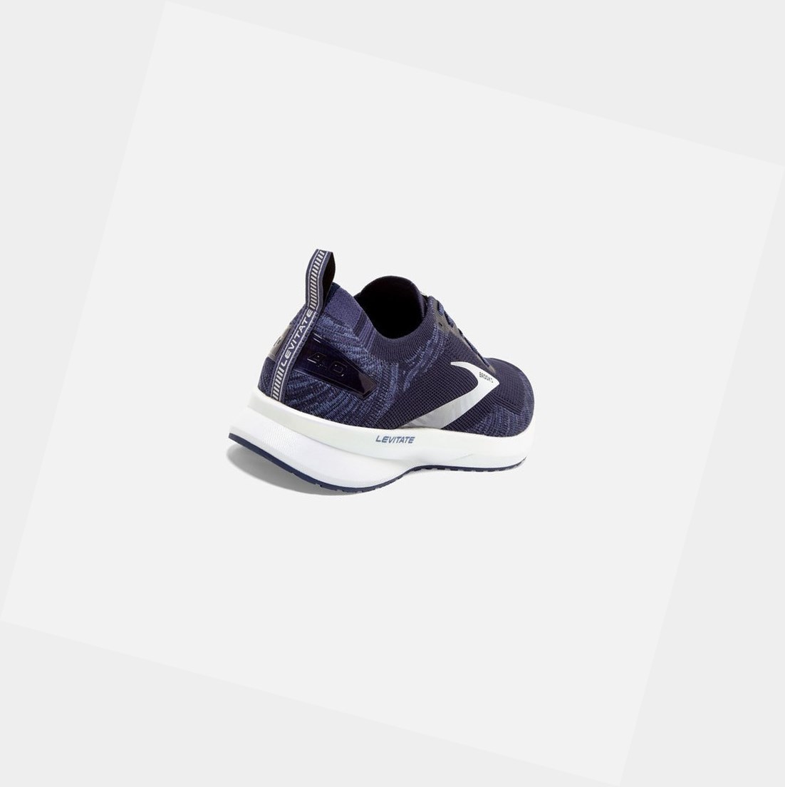 Scarpe Running Strada Uomo Brooks Levitate 4 Blu Marino Grigie Bianche | EQUNKH-097