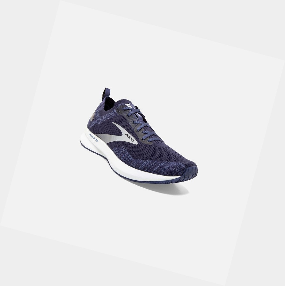 Scarpe Running Strada Uomo Brooks Levitate 4 Blu Marino Grigie Bianche | EQUNKH-097
