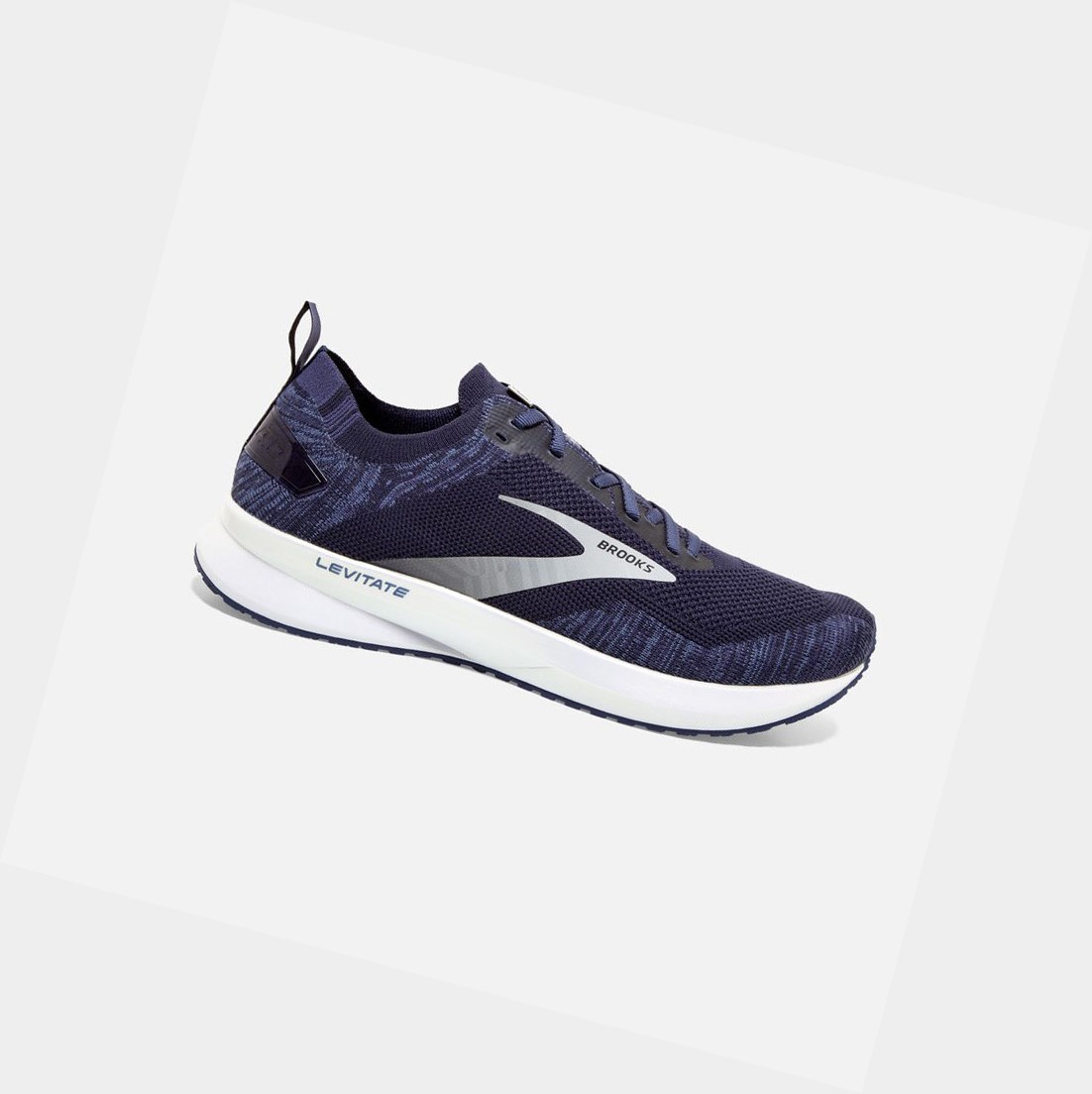 Scarpe Running Strada Uomo Brooks Levitate 4 Blu Marino Grigie Bianche | EQUNKH-097