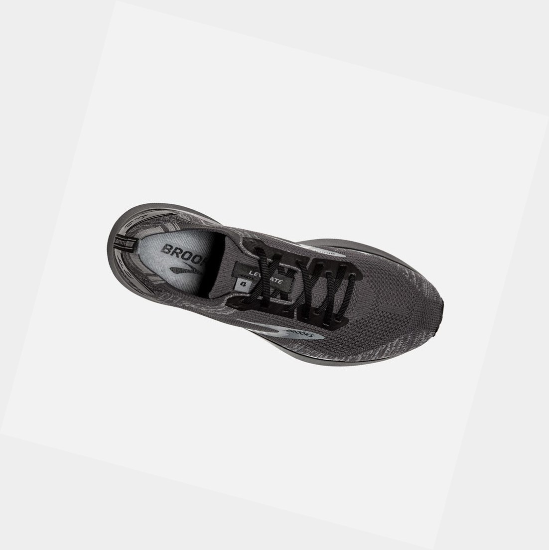 Scarpe Running Strada Uomo Brooks Levitate 4 Grigie Nere | OVZGTI-690