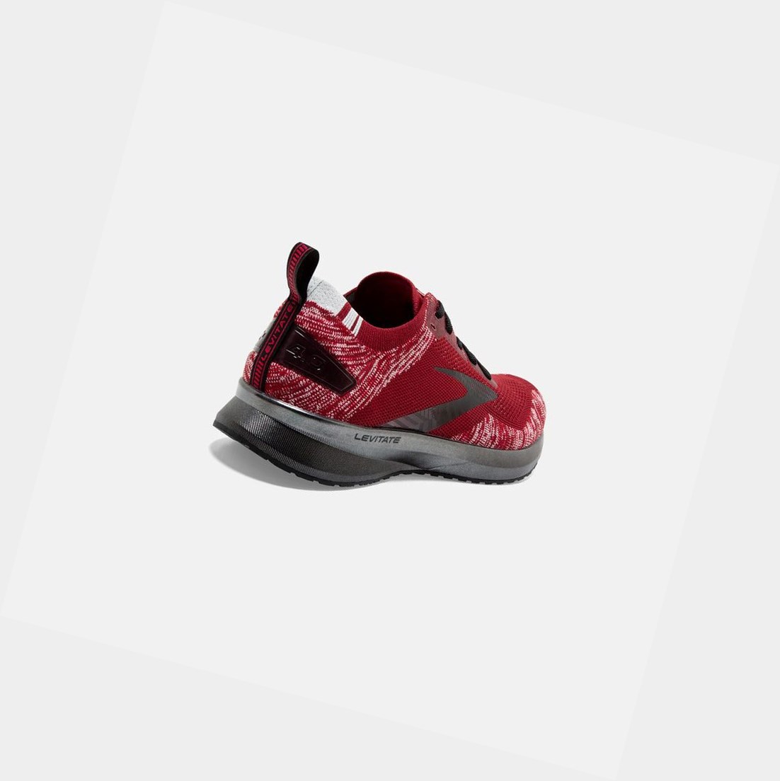 Scarpe Running Strada Uomo Brooks Levitate 4 Rosse Grigie Nere | URLKPQ-967