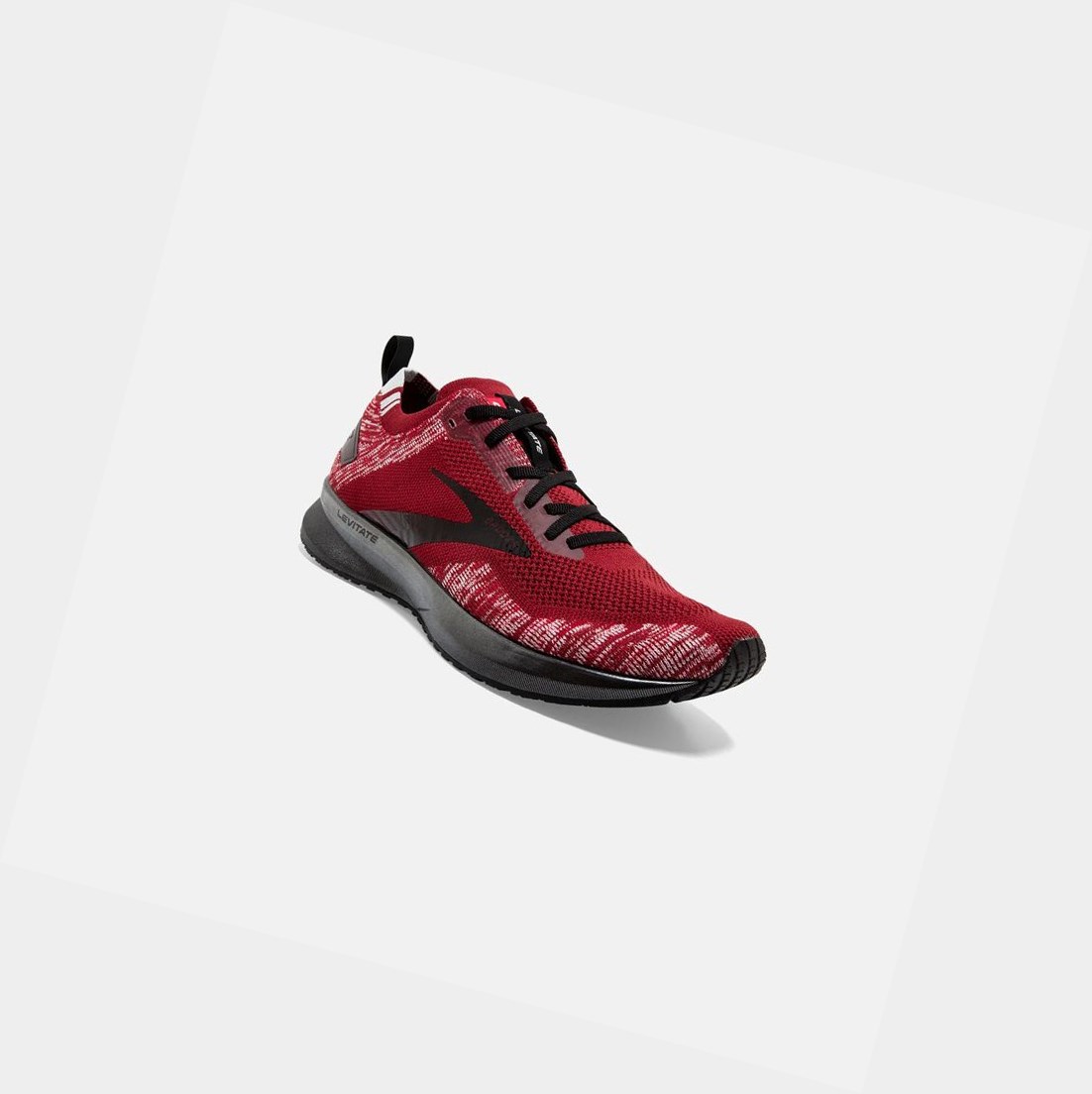 Scarpe Running Strada Uomo Brooks Levitate 4 Rosse Grigie Nere | URLKPQ-967