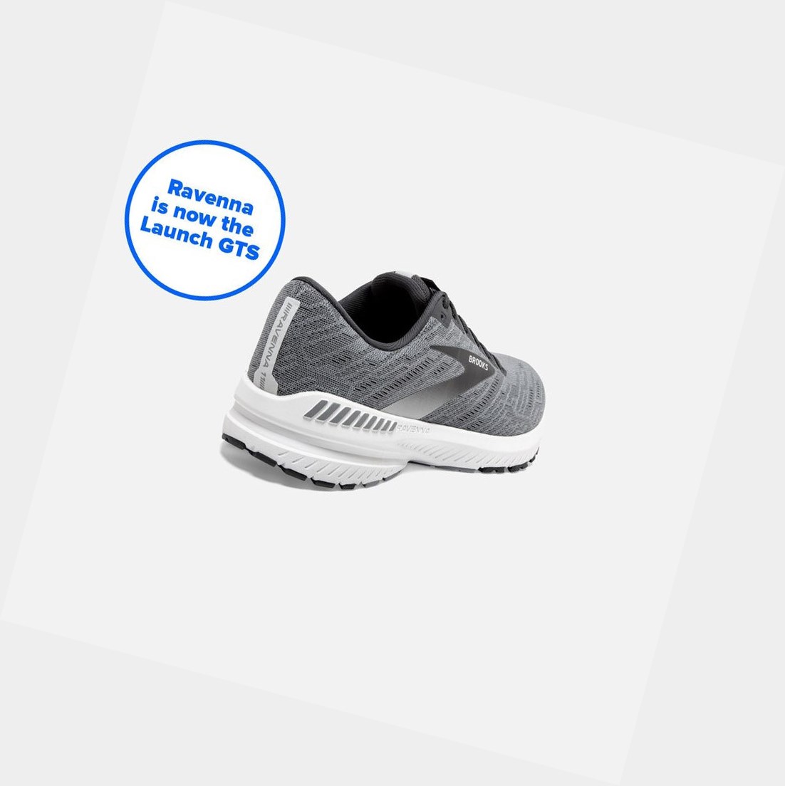 Scarpe Running Strada Uomo Brooks Ravenna 11 Grigie Bianche | CBVOHP-185