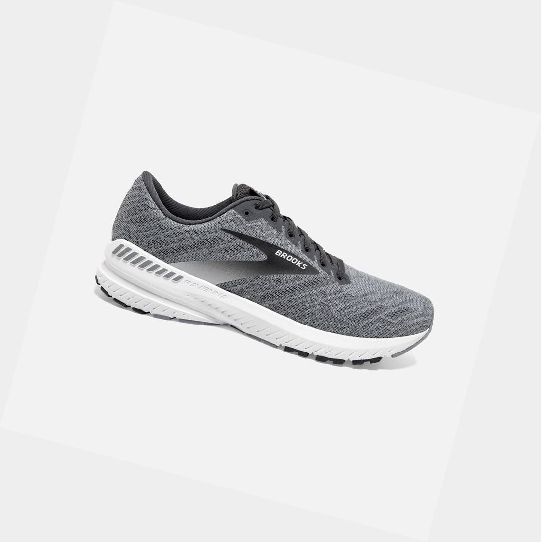 Scarpe Running Strada Uomo Brooks Ravenna 11 Grigie Bianche | CBVOHP-185